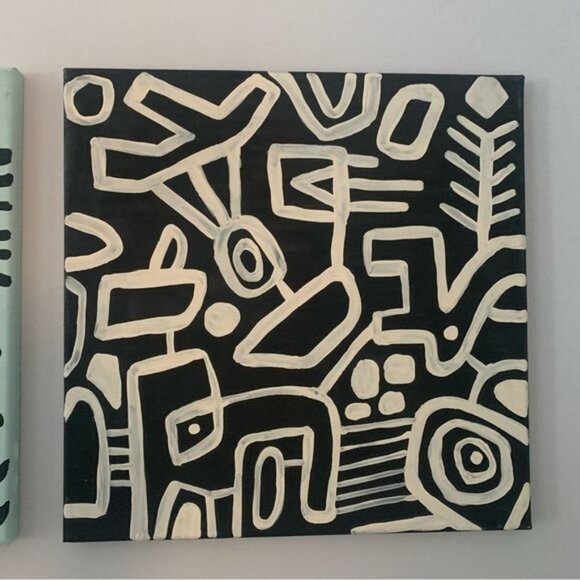 Modern minimalist original abstract canvas art 12”x12” - Picture 5 of 9